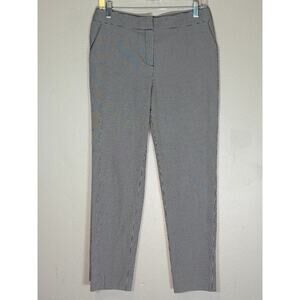 St. John Yellow Label Houndstooth Dress Pants 6 Black White Made in USA Luxury